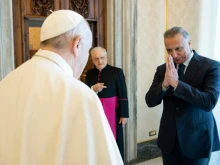 Pope Francis meets with Iraqi Prime Minister Mustafa Al-Kadhimi